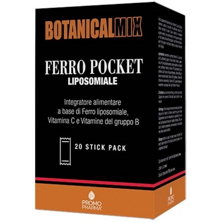 Promopharma Ferro Pocket Botanical Mix 20 Stick Da 2 G - Integratori multivitaminici - 984926764 - Promopharma - € 12,60