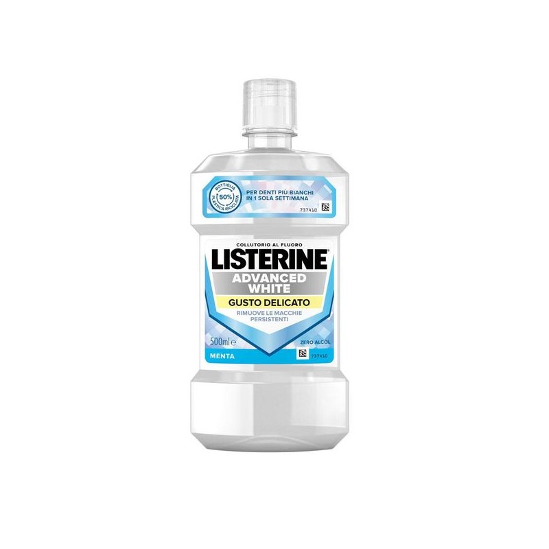 Listerine Advanced White Collutorio Sbiancante Delicato 500 Ml - Collutori - 983773704 - Listerine - € 3,92