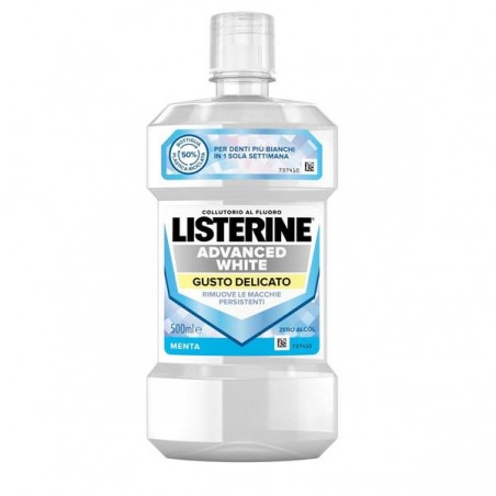 Listerine Advanced White Collutorio Sbiancante Delicato 500 Ml - Collutori - 983773704 - Listerine - € 3,92