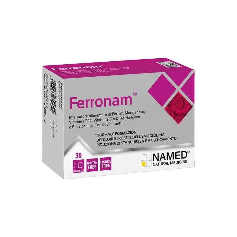 Ferronam Integratore per Stanchezza e Affaticamento 30 Compresse - Vitamine e sali minerali - 984650174 - Named - € 10,86