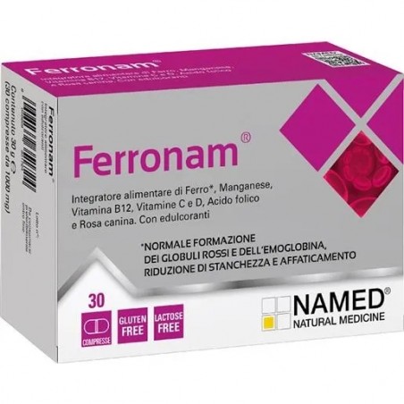 Ferronam Integratore per Stanchezza e Affaticamento 30 Compresse - Vitamine e sali minerali - 984650174 - Named - € 10,86