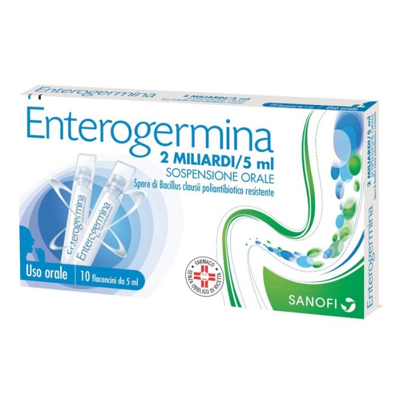 Enterogermina 2 Miliardi 5 Ml Fermenti Lattici 10 Flaconcini - Fermenti lattici - 013046038 - Enterogermina - € 9,69