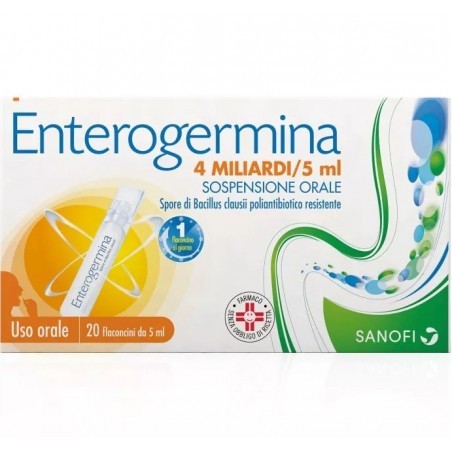Enterogermina 4 Miliardi Ripristina Equilibrio Intestinale 10 Flaconcini - Fermenti lattici - 013046077 - Enterogermina - € 1...