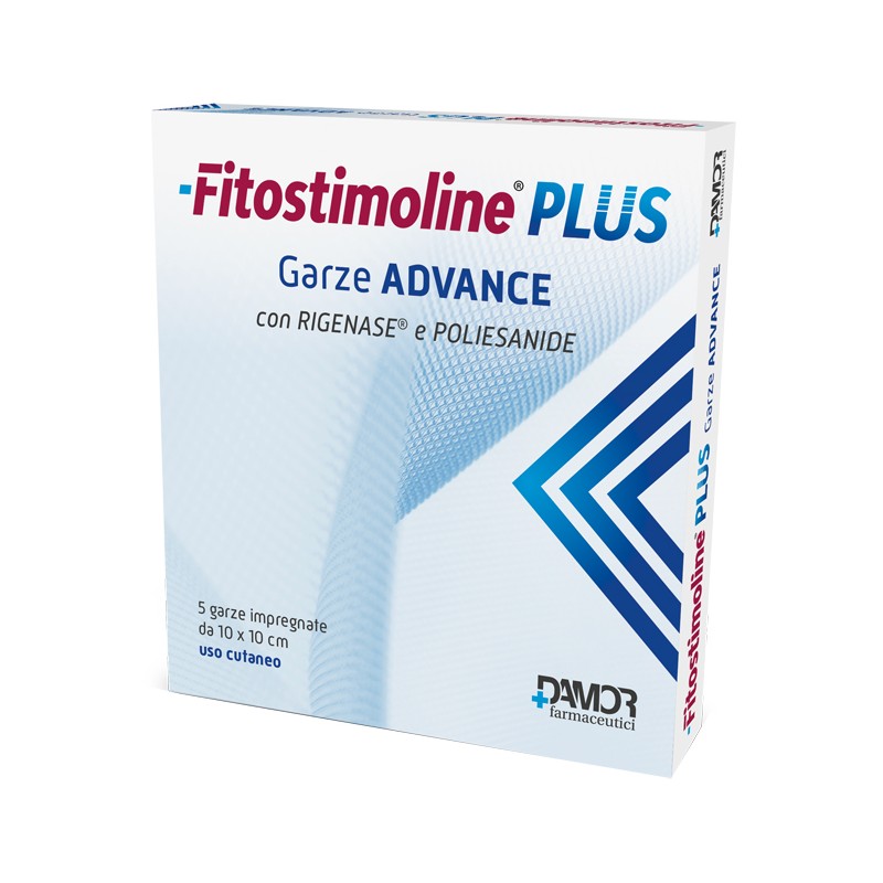 Farmaceutici Damor Fitostimoline Plus Garze Advance Impregnate 10x10 Cm 5 Pezzi - Medicazioni - 985593882 - Farmaceutici Damo...