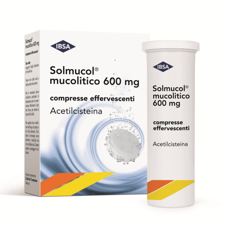 Solmucol Mucolitico 600 Mg 30 Compresse Effervescenti Ibsa - 1