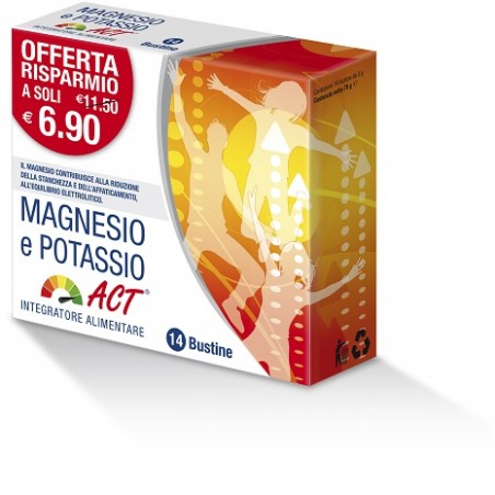 F&f Magnesio E Potassio Act 14 Bustine 5 G - Integratori multivitaminici - 926591761 - Linea Act - € 3,94