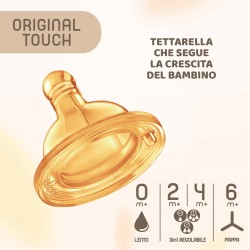 Chicco Biberon Original 150 Ml Touch 1 Foro Girl Con Tettarella In Caucciù - Biberon e tettarelle - 978099695 - Chicco - € 8,42