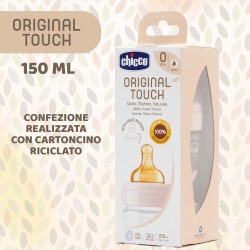 Chicco Biberon Original Touch 1 Foro Con Tettarella In Caucciù 150 Ml - Biberon e tettarelle - 978099707 - Chicco - € 8,50