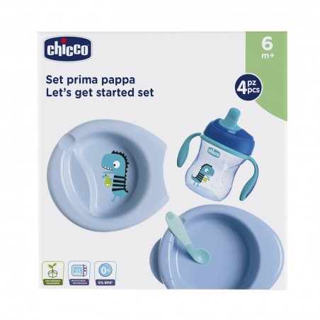 Chicco Set Pappa 6 Mesi+ Azzurro Chicco - 2 Chicco Set Pappa 6 Mesi+ Azzurro Chicco - 2