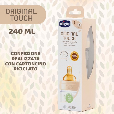 Chicco Biberon Original Touch 330ml Tettarella Flusso Regolabile Rosa
