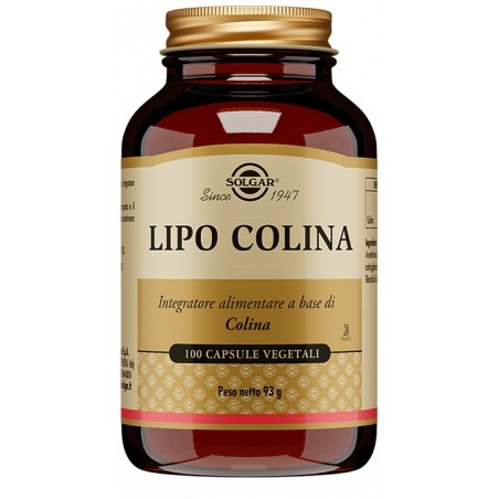 Solgar Lipo Colina 100 Capsule Vegetali - Integratori per il cuore e colesterolo - 943179150 - Solgar - € 24,77