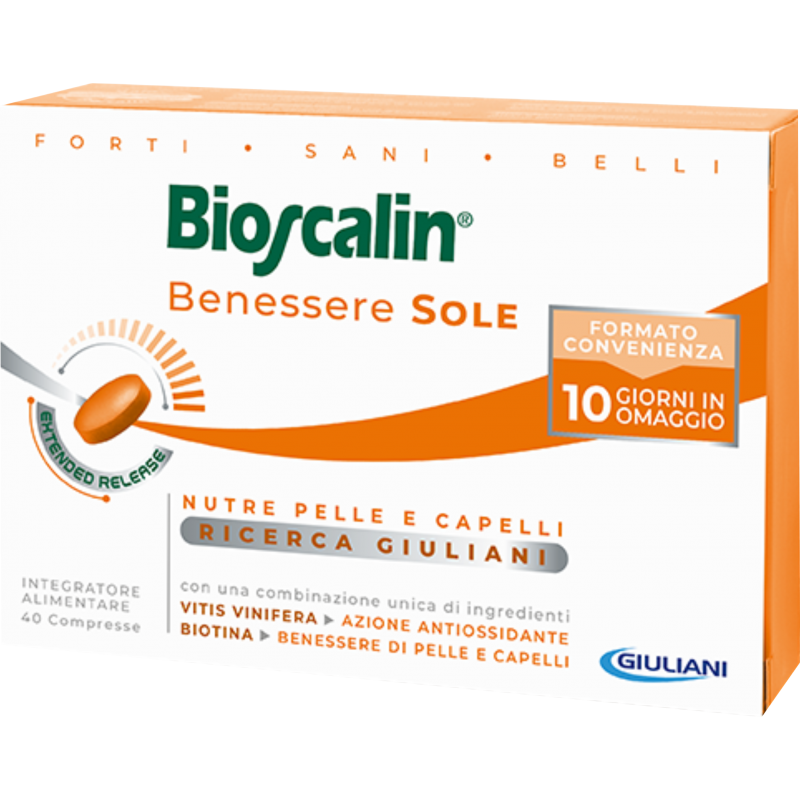 Bioscalin Benessere Sole Integratore Antiossidante 30 + 10 Compresse - Integratori per pelle, capelli e unghie - 975941939 - ...