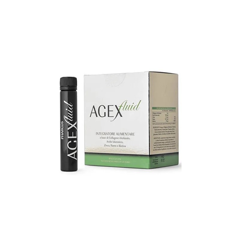 Agex Fluid Pharcos Integratore per la Pelle 15 Flaconcini - Integratori per pelle, capelli e unghie - 982463655 -  - € 38,26