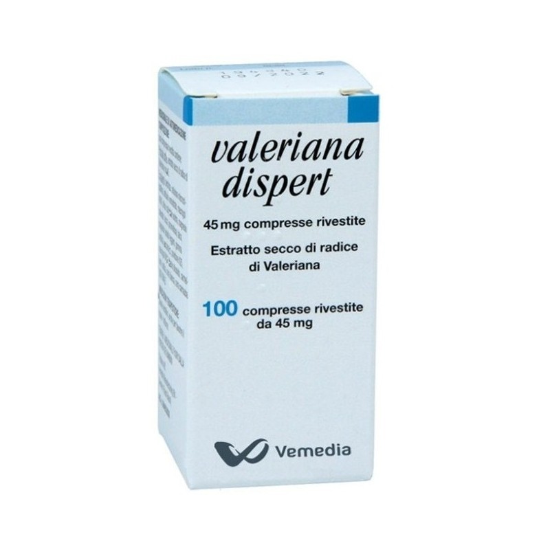 Valeriana Dispert 45mg per Favorire il Sonno 100 Compresse Rivestite - Farmaci per disturbi del sonno - 004853038 - Vemedia P...