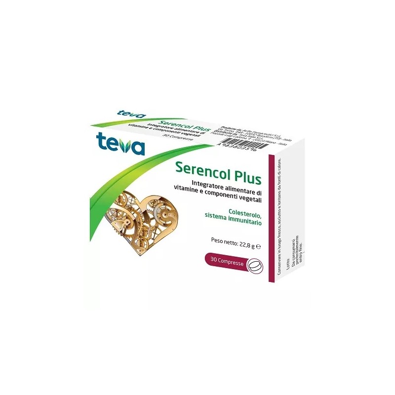 Serencol Plus Integratore per il Colesterolo 30 Compresse Teva Italia - 1