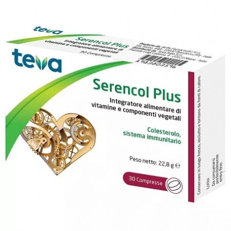 Serencol Plus Integratore per il Colesterolo 30 Compresse Teva Italia - 1 Serencol Plus Integratore per il Colesterolo 30 Compresse Teva Italia - 1