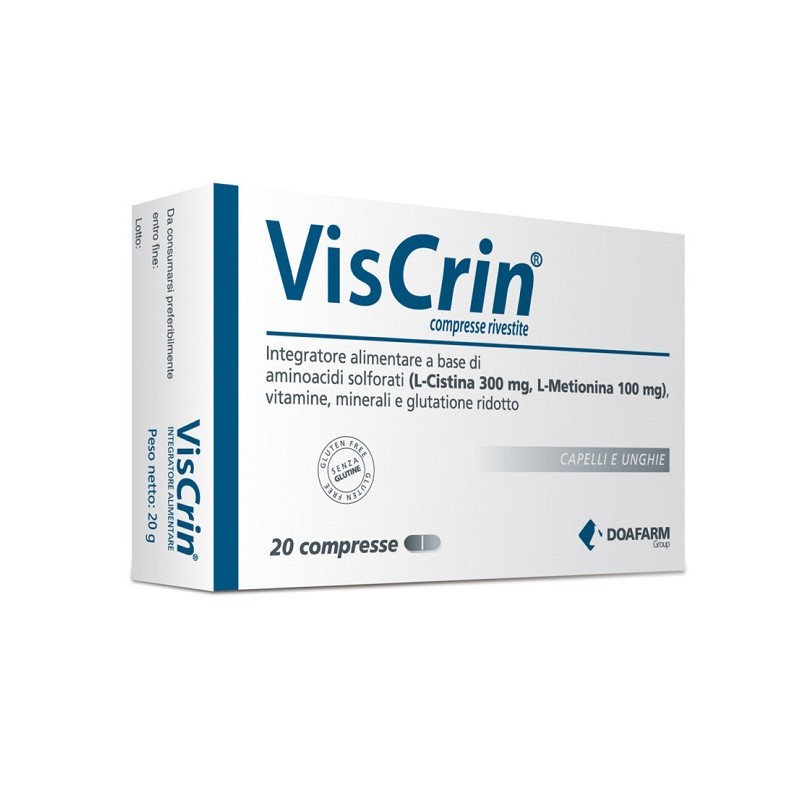 Viscrin Integratore per Capelli e Unghie 20 Compresse Doafarm - 1