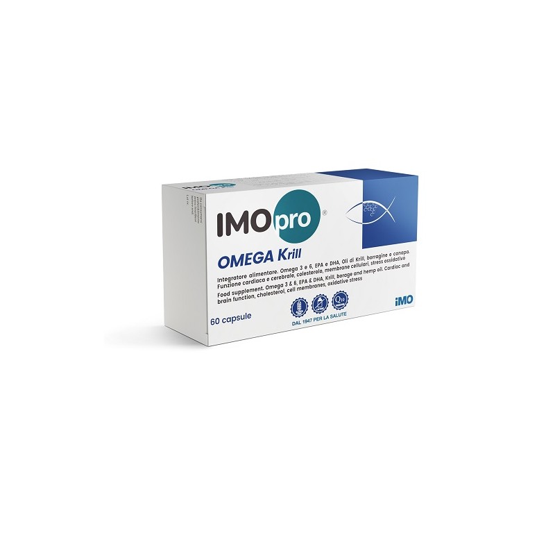 Imopro Omega Krill 60 Capsule - Integratori per il cuore e colesterolo - 985008287 - Imo - € 22,37