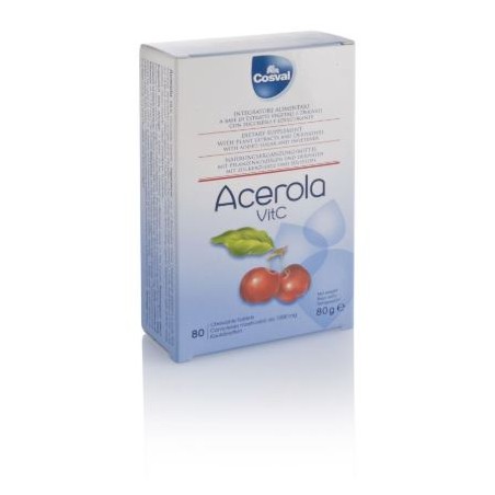 Cosval Acerola Vitamina C 80 Tavolette - Integratori per difese immunitarie - 902878798 - Cosval - € 12,74