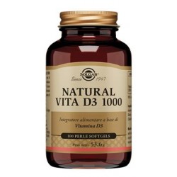 Solgar It. Multinutrient Natural Vita D3 1000 100 Perle Softgel - Integratori per difese immunitarie - 947414621 - Solgar - €...