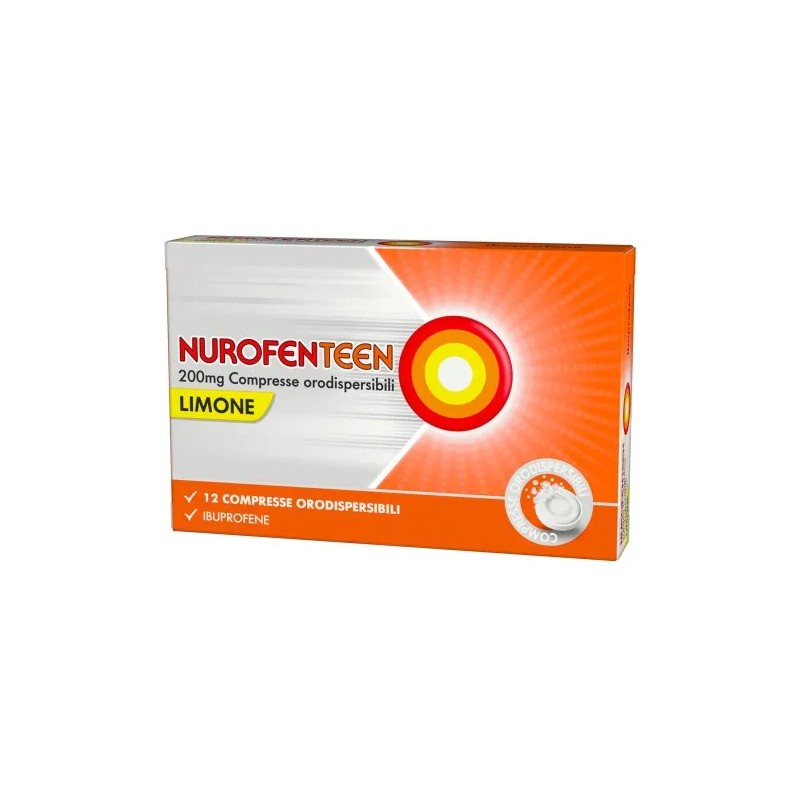 NurofenTeen Limone Febbre e Dolori Ragazzi 12 Compresse Orodispersibili - Farmaci per dolori muscolari e articolari - 0356771...