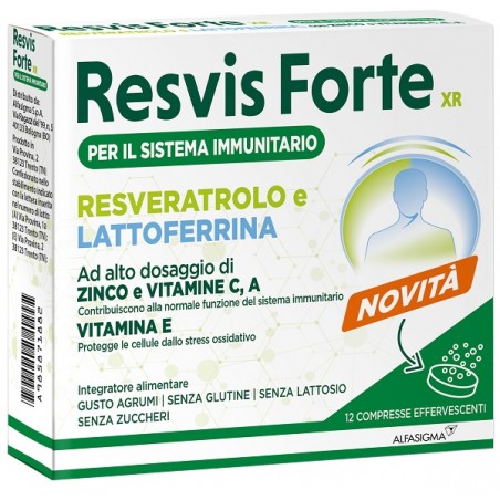 Alfasigma Resvis Forte Xr Integratore Difese 12 Compresse Alfasigma - 1 Alfasigma Resvis Forte Xr Integratore Difese 12 Compresse Alfasigma - 1