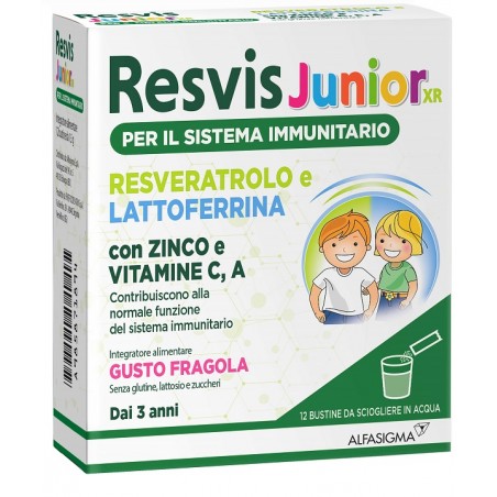 Alfasigma Resvis Junior Xr 12 Bustine - Integratori per difese immunitarie - 985871894 - Alfasigma - € 15,70