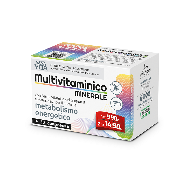 Paladin Pharma Sanavita Multivitaminico Minerale 30 Compresse - Integratori multivitaminici - 923130381 - Paladin Pharma - € ...