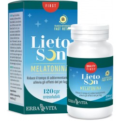 Erba Vita Group Lietoson Melatonina 120 Compresse Orosolubili - Integratori per umore, anti stress e sonno - 984559930 - Erba...