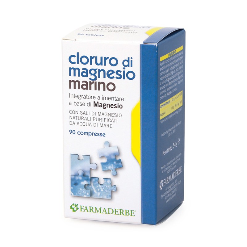 Farmaderbe Cloruro Di Magnesio Marino 90 Compresse - Integratori multivitaminici - 907162402 - Farmaderbe - € 9,92