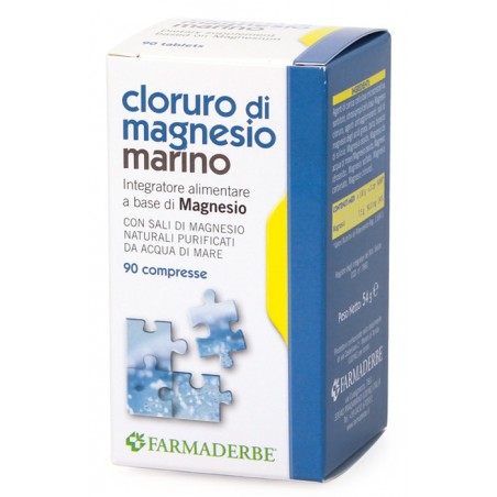 Farmaderbe Cloruro Di Magnesio Marino 90 Compresse Farmaderbe - 1 Farmaderbe Cloruro Di Magnesio Marino 90 Compresse Farmaderbe - 1