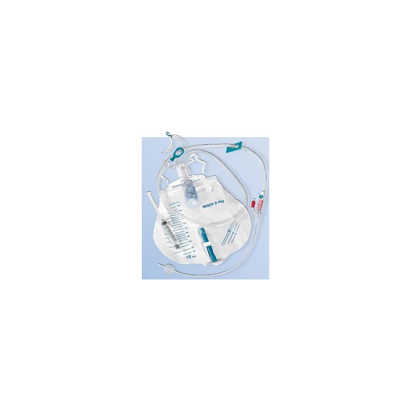 Teleflex Medical Catetere In Silicone Scanalato Profilcath Preconnesso Ch14 Lunghezza 40cm + Sacca Di Drenaggio Da 2000ml Gradua