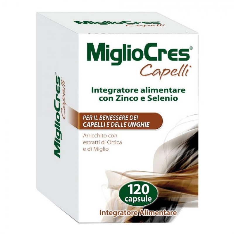 MiglioCres Capelli Integratore Perdita di Capelli 120 Capsule - Integratori anticaduta capelli - 901741254 - MiglioCres - € 1...