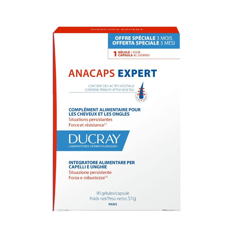 Ducray Anacaps Expert 90 Capsule 2023 - Integratori per pelle, capelli e unghie - 986395782 - Ducray - € 44,52