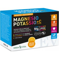 Erba Vita Group Magnesio Potassio +c Vitamina Gusto Arancia 20 Bustine Da 3,8 G - Integratori multivitaminici - 981482223 - E...