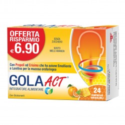 Gola Act Integratore per la Gola con Propoli 24 Compresse - Integratori per mal di gola - 974479560 - Linea Act - € 4,50