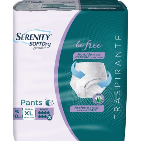 Serenity Pants Sd Sensitive Be Free Maxi Xl 10 Pezzi Serenity - 1 Serenity Pants Sd Sensitive Be Free Maxi Xl 10 Pezzi Serenity - 1