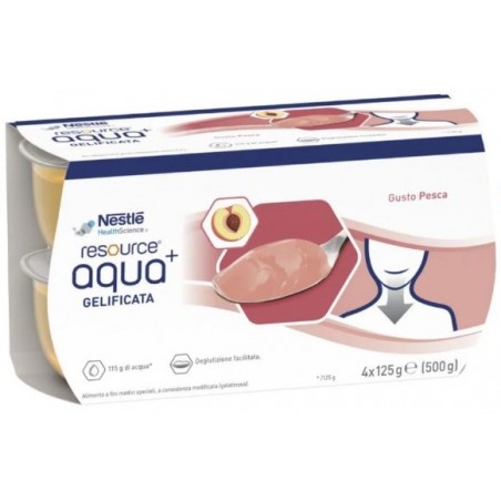 Nestle' It. Resource Aqua Acqua Gelificata+peach Cup 6 4x125 G - IMPORT-PF - 980294526 - Nestle' It. - € 5,58