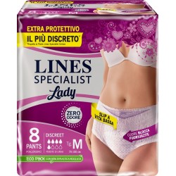 Fater Lines Specialist Pants Discreet M Farma 8 Pezzi - Prodotti per incontinenza - 976326138 - Fater - € 7,92