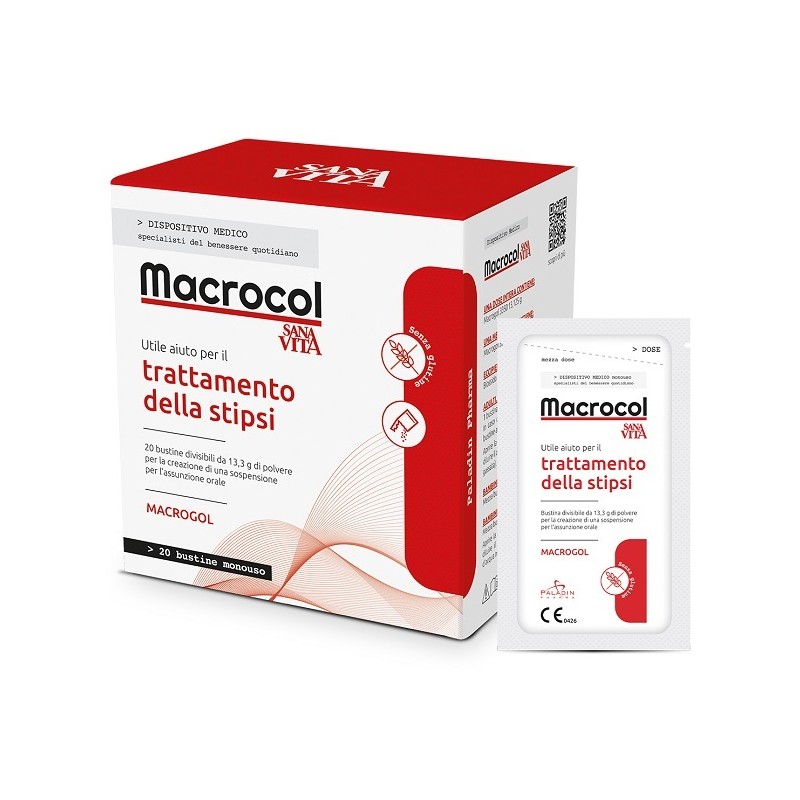 Paladin Pharma Sanavita Macrocol Plus 20 Bustine Da 13,81 G - Colon irritabile - 987067042 - Paladin Pharma - € 9,65