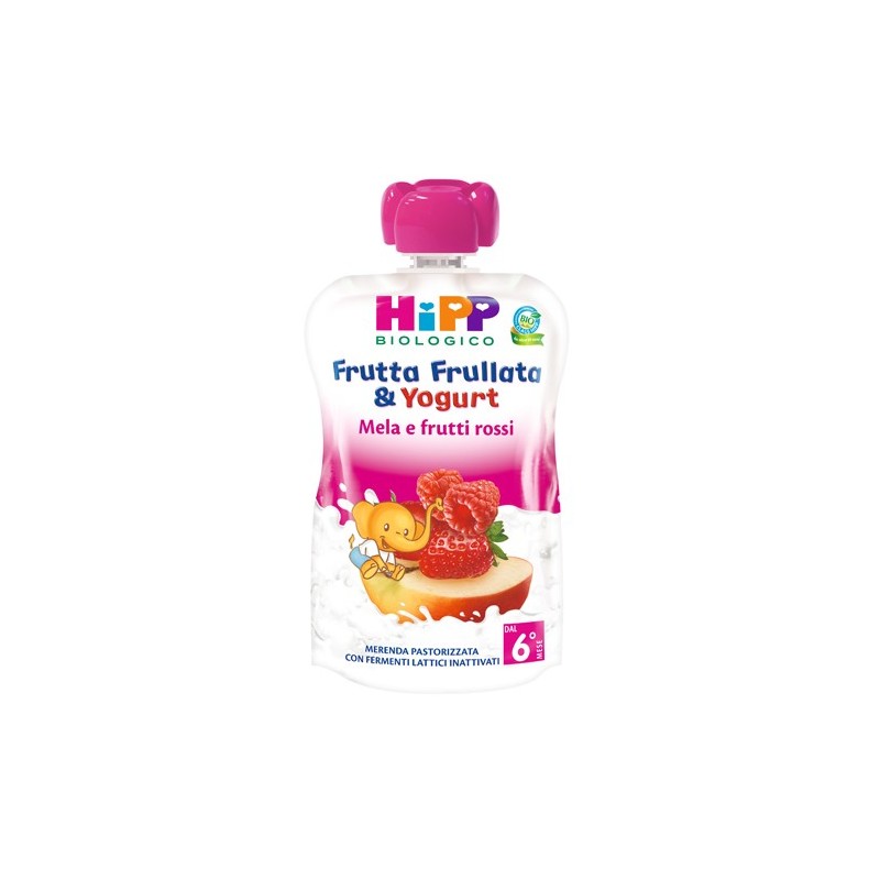 Hipp Italia Hipp Bio Frutta Frullata Yogurt Mela Frutti Rossi 90 G - Alimentazione e integratori - 972596757 - Hipp - € 1,34