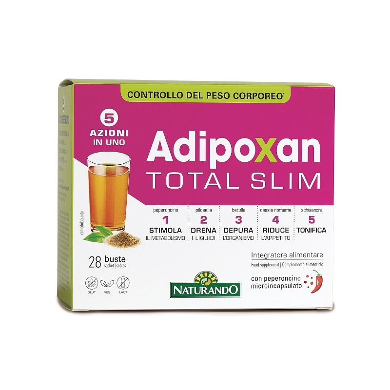 Naturando Adipoxan Total Slim 28 Bustine - Integratori per dimagrire ed accelerare metabolismo - 943377275 - Naturando - € 18,60