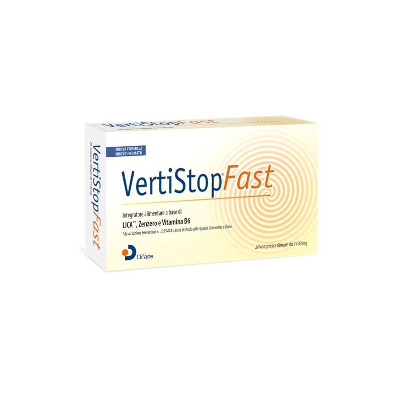 Difass International Vertistop Fast 20 Compresse - Integratori multivitaminici - 986629487 - Difass International - € 20,74