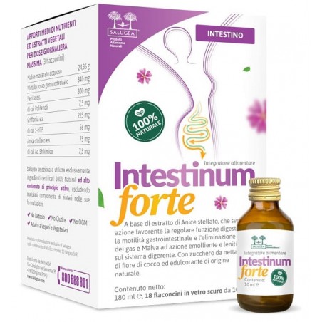 Salugea Intestinum Forte 18 Flaconcini Da 10 Ml - Integratori per regolarità intestinale e stitichezza - 984703076 - Salugea ...