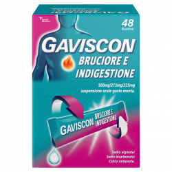 Gaviscon Bruciore e Indigestione 48 Bustine Gusto Menta - Farmaci per bruciore e acidità di stomaco - 041545056 - Gaviscon - ...