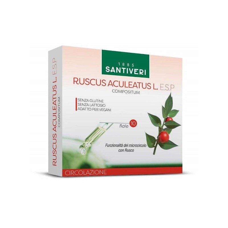 Santiveri Sa Ruscus Aculeatus Esp 10 Fiale Da 10 Ml - Circolazione e pressione sanguigna - 984839581 - Santiveri Sa - € 14,77