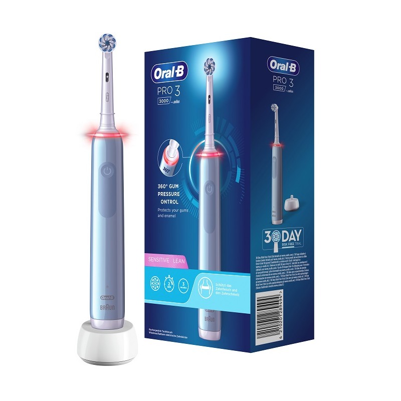 Procter & Gamble Oral-b Pro 3 Blu Sensitive Spazzolino Elettrico + 2 Refill - Spazzolini elettrici e idropulsori - 984825164 ...