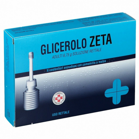 Glicerolo Zeta Adulti Stitichezza 6 Contenitori - Farmaci per stitichezza e lassativi - 031329030 - Zeta Farmaceutici - € 3,10
