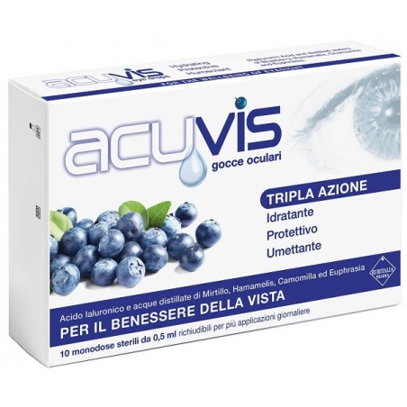 Acuvis Gocce Oculari 10 Flaconcini 0,5 Ml - Gocce oculari - 986791263 - Euritalia Pharma - € 8,89