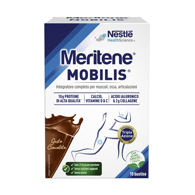 Nestle' It. Meritene Mobilis Chocolate 8 10 Bustine - Integratori per dolori e infiammazioni - 987319934 - Nestle' It. - € 18,93